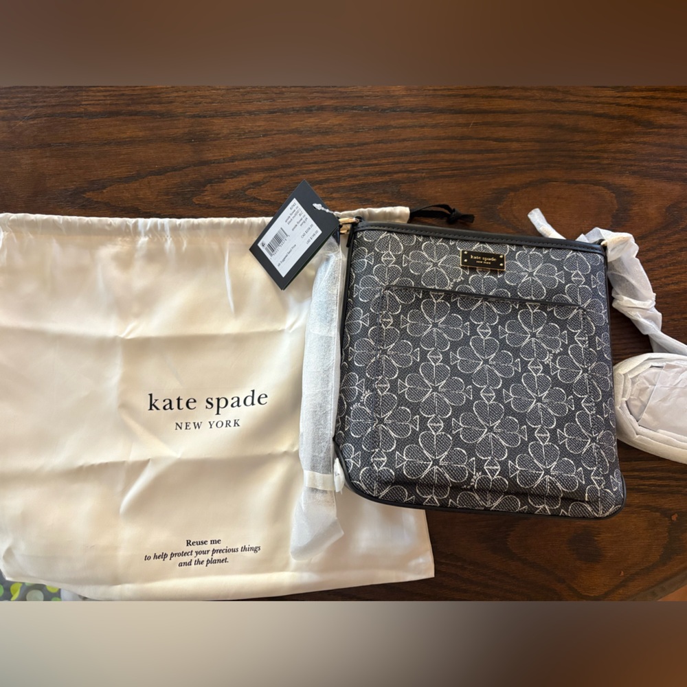 Kate Spade Black and White Floral Accent
